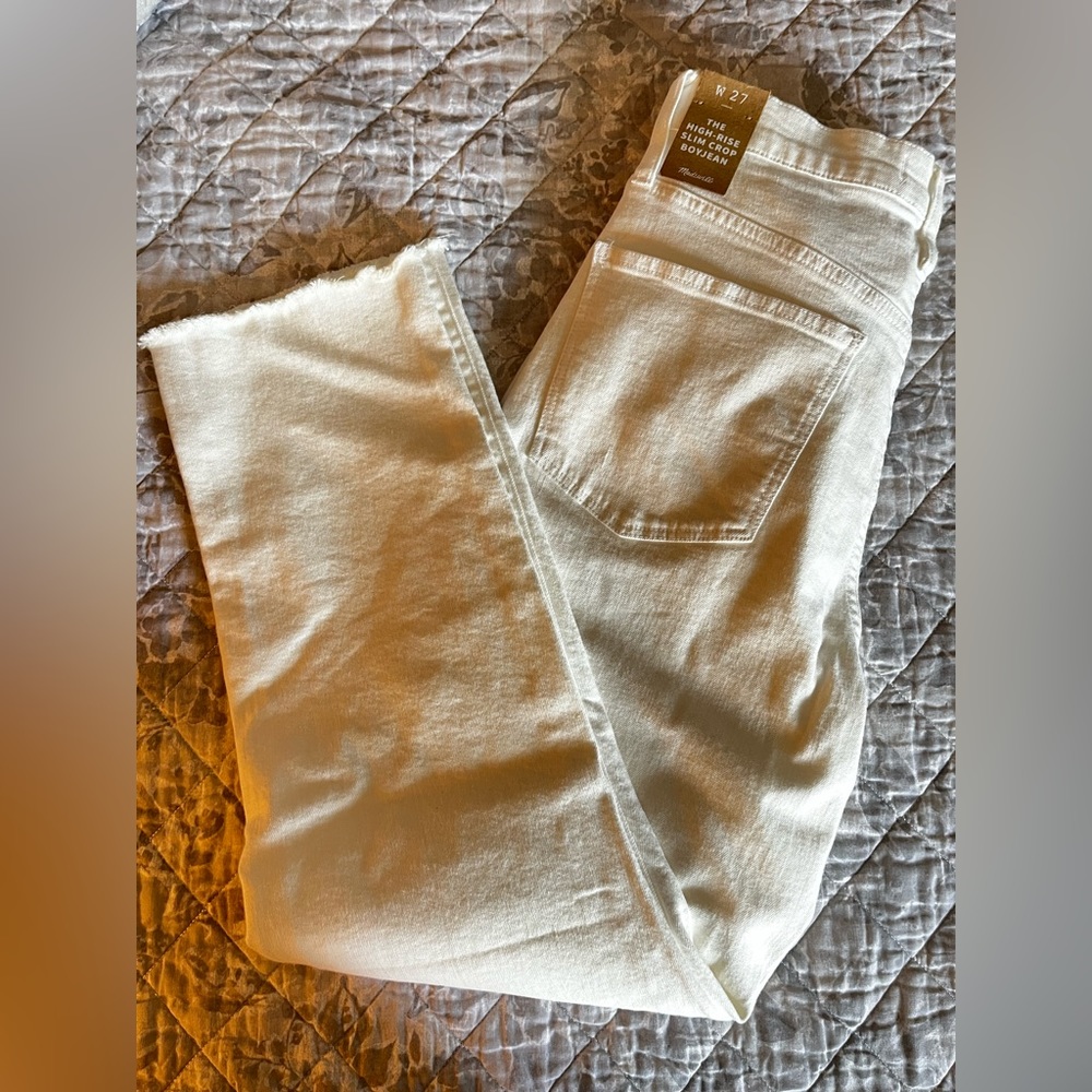 NWT Madewell High Rise Slim Crop Boyjean